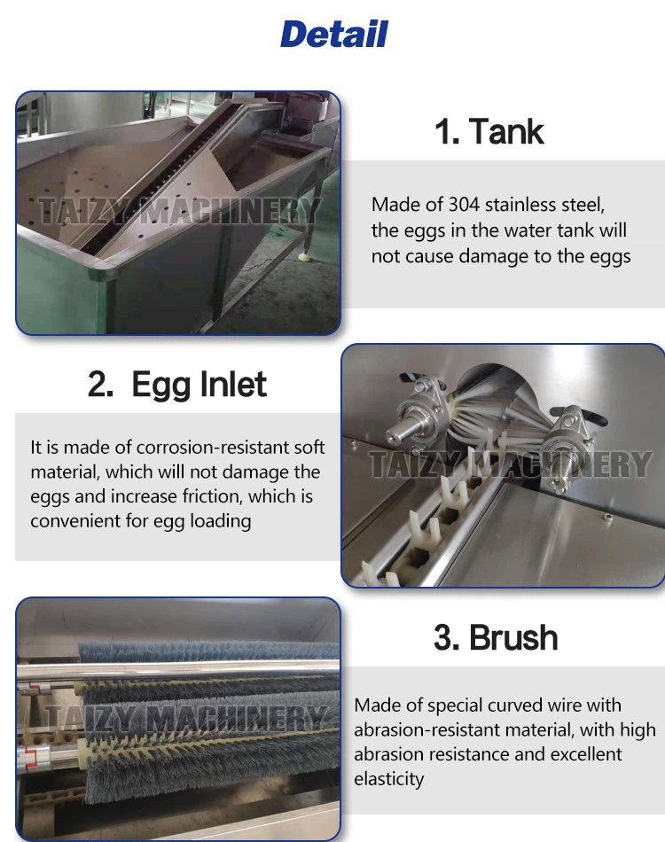 Egg Washing Machine Use the step chart Egg Washing Machine Use the step chart