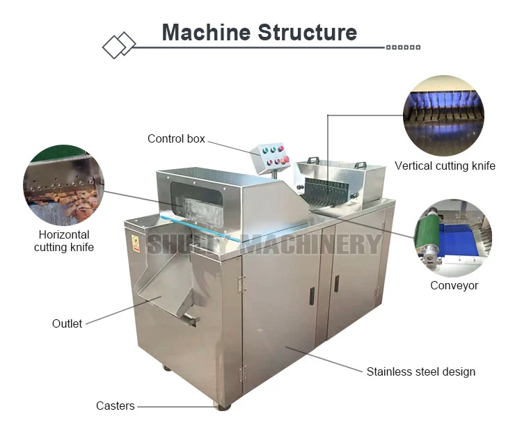 chicken cube cutting machine chicken cube cutting machine